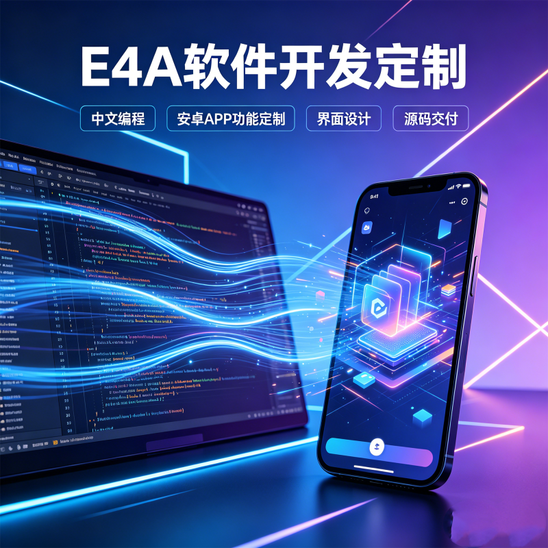 E4A 软件开发定制 中文编程安卓 APP 功能定制 / 界面设计 / 源码交付